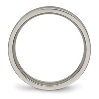 Titanium Polished 5mm Grooved Comfort Fit Band view 2