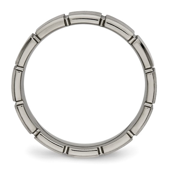 Titanium Brushed and Polished 5mm Grooved Band