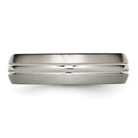 Chisel Titanium Brushed Center 6mm Grooved Band view 3