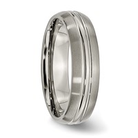 Chisel Titanium Brushed Center 6mm Grooved Band view 4