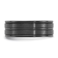 Chisel Titanium Black IP-plated Brushed and Polished 8mm Band view 3