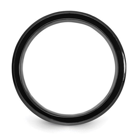 Chisel Titanium Black IP-plated Pink Mother of Pearl Inlay 8mm Band