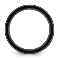 Chisel Titanium Black IP-plated Mother of Pearl Inlay 8mm Band view 2