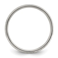 Chisel Titanium Polished Grooved Criss Cross Design 7mm Band view 2