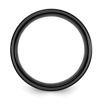 Chisel Black Titanium Polished Band with Grey Carbon Fiber Inlay 8.00mm view 3