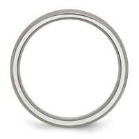 Chisel Titanium Brushed and Polished 6mm Grooved Band view 2