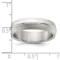 Chisel Titanium Polished and Textured 6mm Band view 4