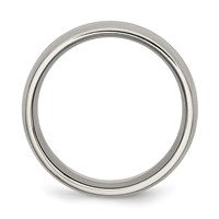 Chisel Titanium Brushed and Polished 10mm Grooved Band view 2