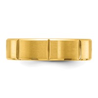 Chisel Titanium Polished Yellow IP-plated Grooved 6mm Band view 3