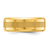 Chisel Titanium Polished Yellow IP-plated Brushed Center 8mm Band view 3