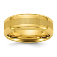 Chisel Titanium Polished Yellow IP-plated Brushed Center 8mm Band view 1