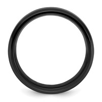 Chisel Titanium Polished Black IP-plated Brushed Center 8mm Band view 2