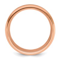 Chisel Titanium Polished Rose IP-plated Brushed Center 8mm Band view 2