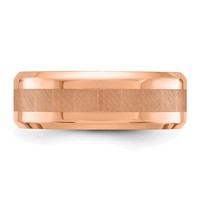Chisel Titanium Polished Rose IP-plated Brushed Center 8mm Band view 3
