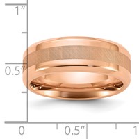 Chisel Titanium Polished Rose IP-plated Brushed Center 8mm Band view 4