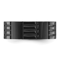 Chisel Titanium Polished Black IP-plated Grooved 8mm Band view 3