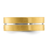 Chisel Titanium Brushed and Polished Yellow IP-plated 8mm Band view 3
