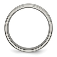 Titanium Polished 8mm Grooved Band view 2