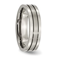 Chisel Titanium Brushed Center 6mm Grooved Band view 4