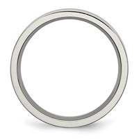 Chisel Titanium Brushed and Polished 6mm Grooved Band view 2