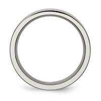 Titanium Grooved 8mm Brushed and Polished Band view 2