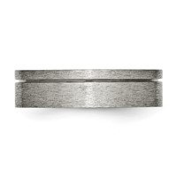 Titanium Grooved 6mm Brushed Band view 3