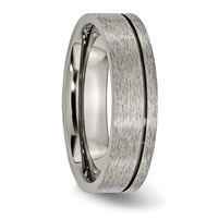 Titanium Grooved 6mm Brushed Band view 4