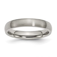Chisel Titanium Brushed 4mm Half Round Band view 1