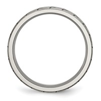 Titanium Flat Tread Design 6mm Brushed Band view 2