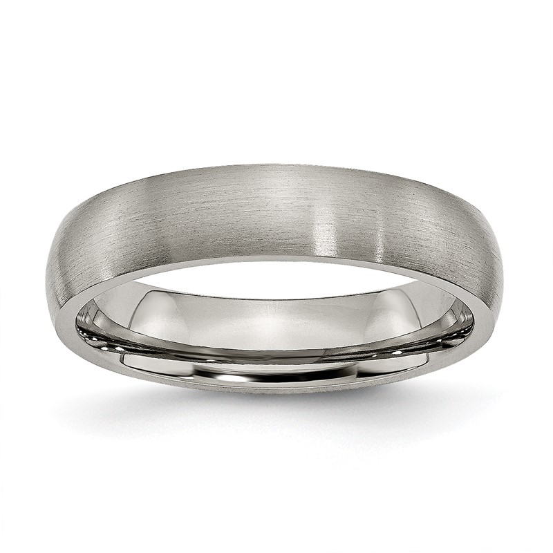Chisel Titanium Brushed 5mm Half Round Band