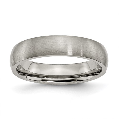 Chisel Titanium Brushed 5mm Half Round Band