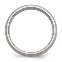 Chisel Titanium Brushed Band with Sterling Silver Inlay 8mm view 2