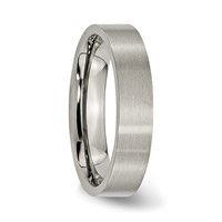 Chisel Titanium Brushed 5mm Flat Band view 2