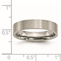 Chisel Titanium Brushed 5mm Flat Band view 4