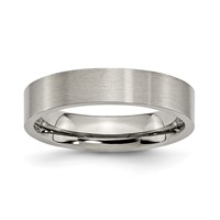 Chisel Titanium Brushed 5mm Flat Band view 1