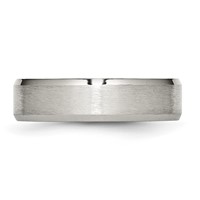 Titanium Brushed Band with Polished and Beveled Edge 6mm view 2