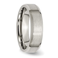 Titanium Brushed Band with Polished and Beveled Edge 6mm view 3