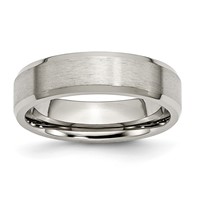 Titanium Brushed Band with Polished and Beveled Edge 6mm view 1
