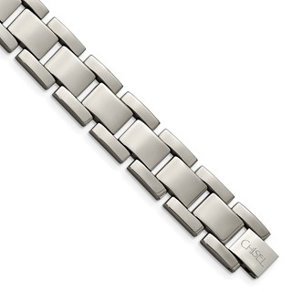 Chisel Titanium Polished 8.5 inch Bracelet