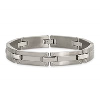 Chisel Titanium Brushed and Polished Bracelet, 8.5" view 4