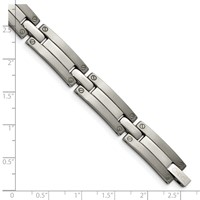 Chisel Titanium Brushed and Polished Bracelet, 8.5" view 5