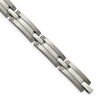 Chisel Titanium Brushed and Polished Bracelet, 8.5" view 1