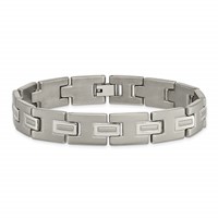 Chisel Titanium Brushed and Polished Bracelet, 8.75" view 4