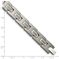 Chisel Titanium Brushed and Polished Bracelet, 8.75" view 5