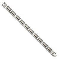 Chisel Titanium Brushed and Polished Bracelet, 8.75" view 3