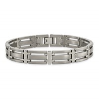 Chisel Titanium Brushed and Polished Bracelet, 8.75" view 4