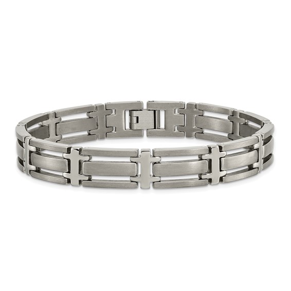 Chisel Titanium Brushed and Polished 8.75 inch Bracelet