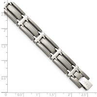 Chisel Titanium Brushed and Polished Bracelet, 8.75" view 5