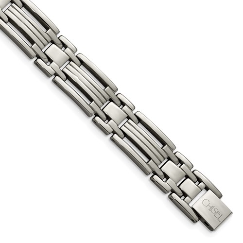 Chisel Titanium Polished Bracelet, 8.5"