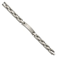 Chise Titanium Brushed ID Bracelet, 8.75" view 3